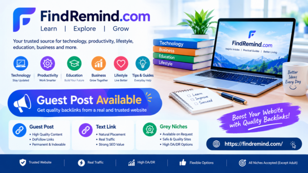 Link Insertion - FindRemind.com (Lifestyle)